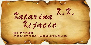 Katarina Kijačić vizit kartica